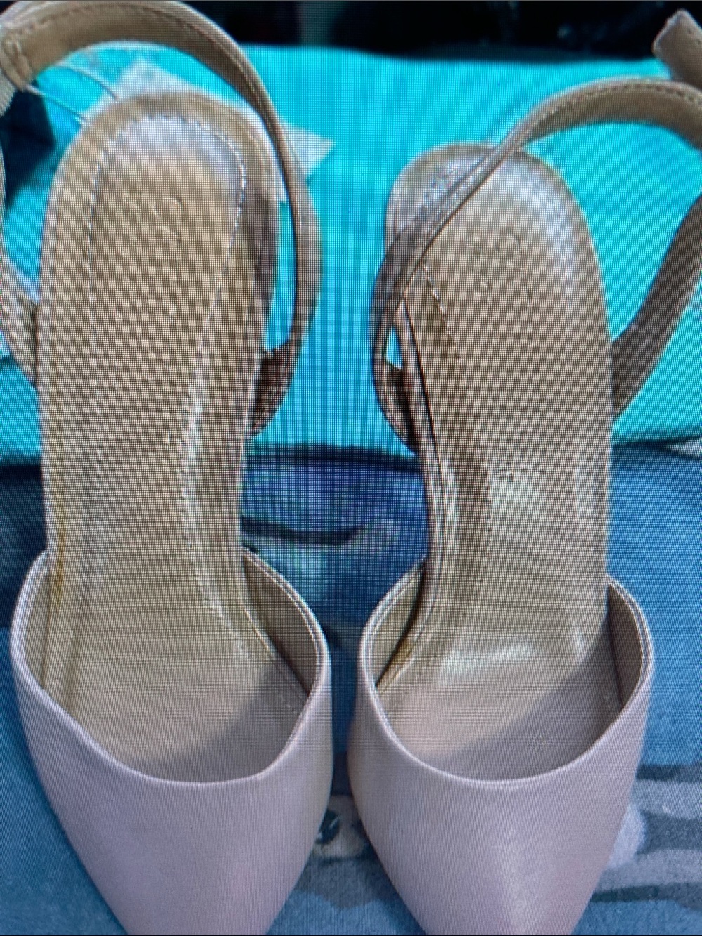 Catwalk Collection Women's Pointed Toe Slingback Heels in Light Pink